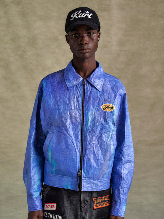 [andersson bell] UNISEX WILSON PRINTED TYVEK JACKET awa689u(BLUE)