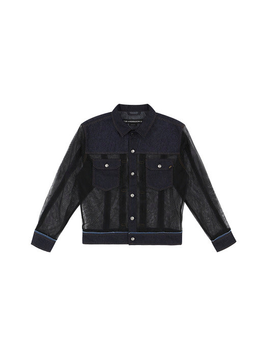 [andersson bell] TONNY DENIM SHEER JACKET awa695m(BLUE)