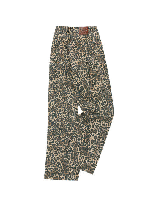 [andersson bell] LEOPARD CARPENTER JEANS apa812m(BEIGE)