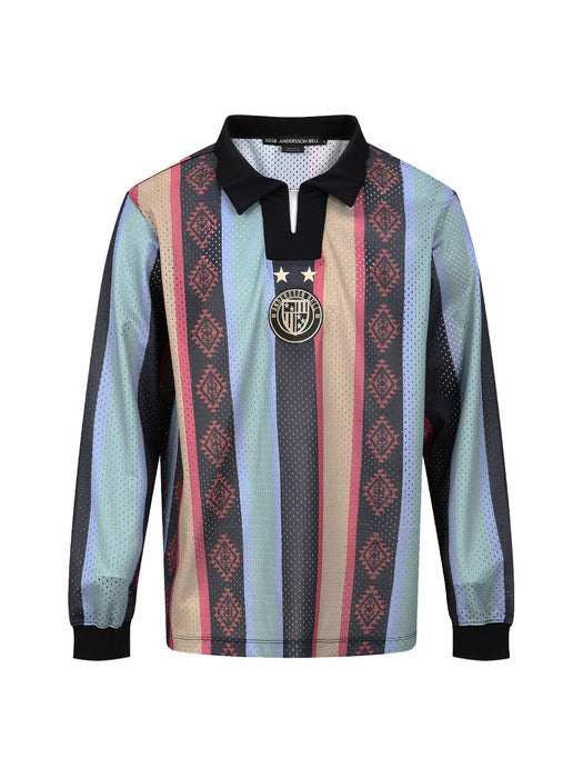 [andersson bell] NAVAJO STRIPE L/S T-SHIRTS atb1297m(GREEN/YELLOW/BLACK)