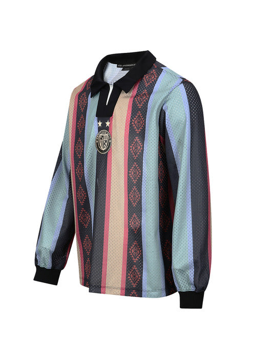 [andersson bell] NAVAJO STRIPE L/S T-SHIRTS atb1297m(GREEN/YELLOW/BLACK)