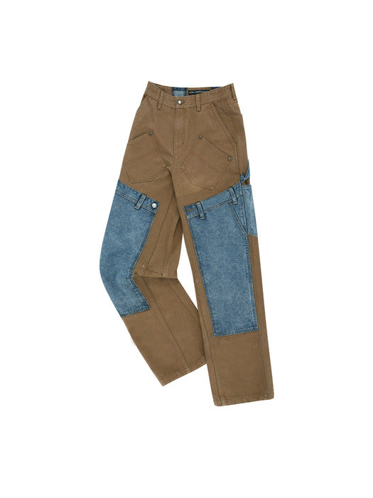 [andersson bell] UNISEX RE-MAKE CARPENTER JEANS apa810u(BROWN/BLUE)