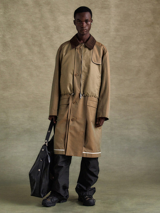 BOMBER MIX COAT awa677m(BEIGE)