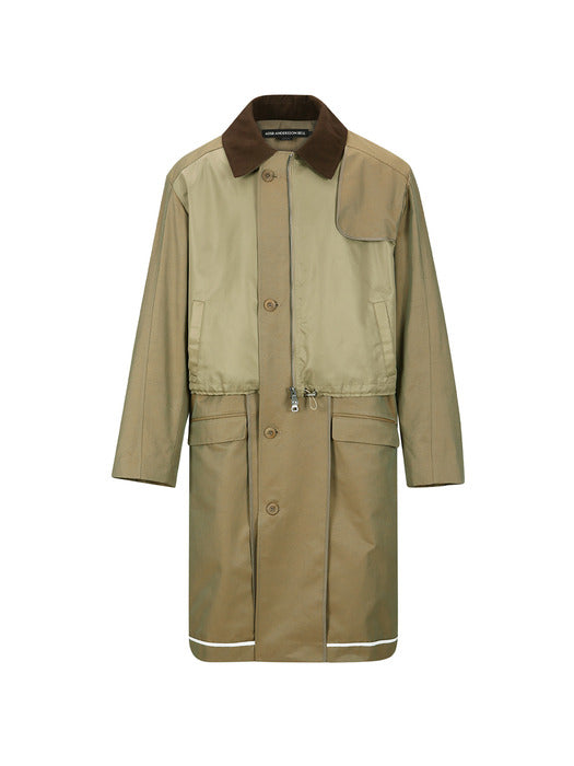 BOMBER MIX COAT awa677m(BEIGE)