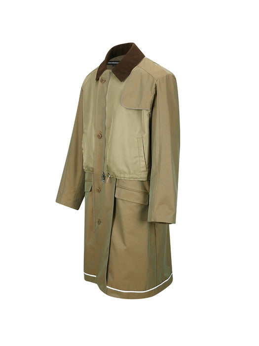BOMBER MIX COAT awa677m(BEIGE)