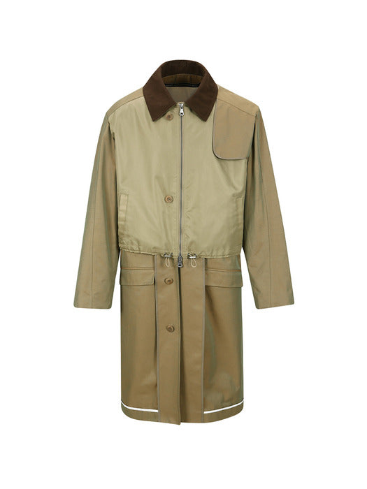 BOMBER MIX COAT awa677m(BEIGE)