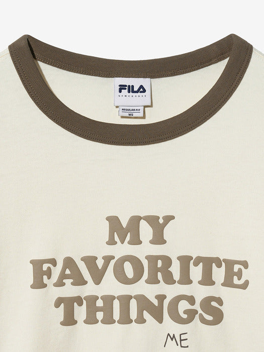 [MY 티셔츠] Ringer T-Shirt - Cream