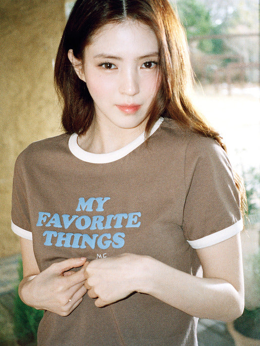 [MY 티셔츠] Ringer T-Shirt Brown