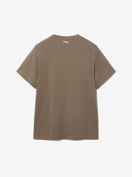 [MY 티셔츠] Oversized Cat T-Shirt - Brown