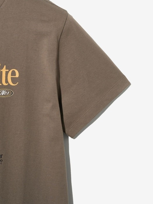 [MY 티셔츠] Oversized Cat T-Shirt - Brown
