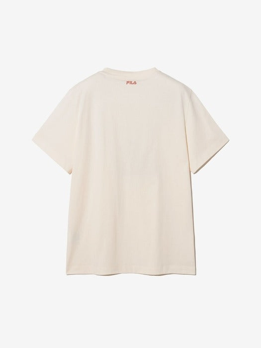 [MY 티셔츠] Oversized Cat T-Shirt Ivory