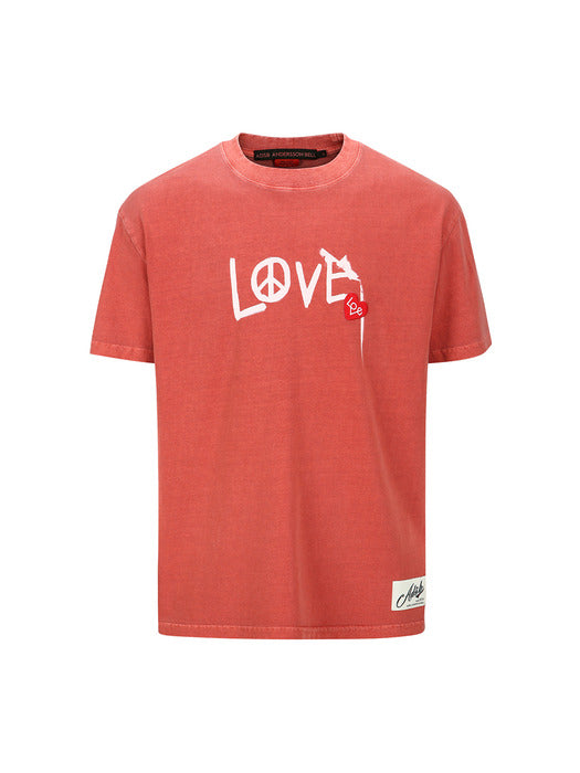 [andersson bell] UNISEX LOVE T-SHIRT atb1252u(RED)