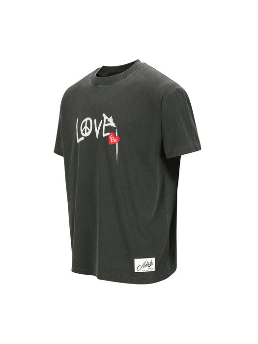 [andersson bell] UNISEX LOVE T-SHIRT atb1252u(CHARCOAL)