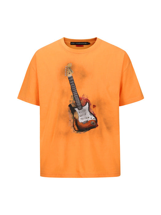 [andersson bell] UNISEX GUITAR T-SHIRT atb1250u(ORANGE)