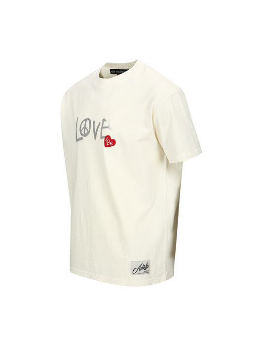 [andersson bell] UNISEX LOVE T-SHIRT atb1252u(ECRU)