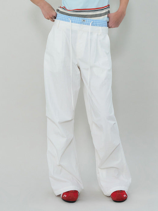 Grove 25Ss Madison Layered Pants (Blue/Ivory)
