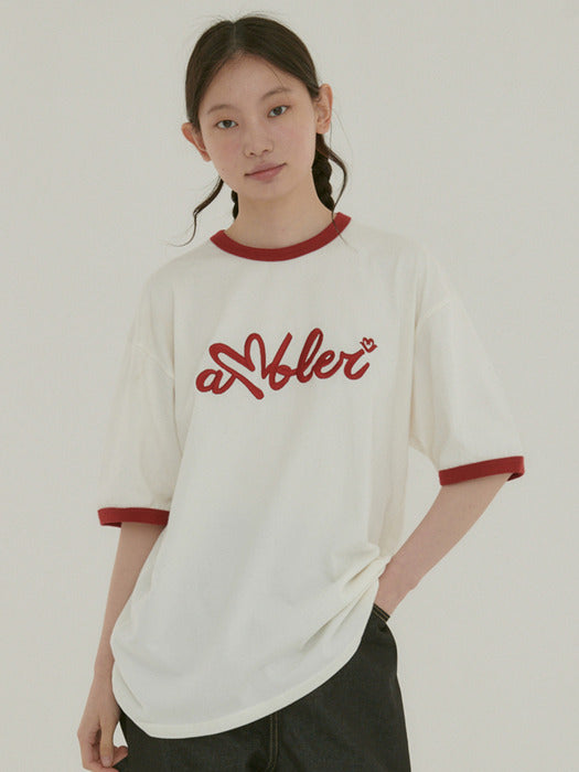 [ambler] Sensitive Ringer T-Shirts AS1212 (Ivory)