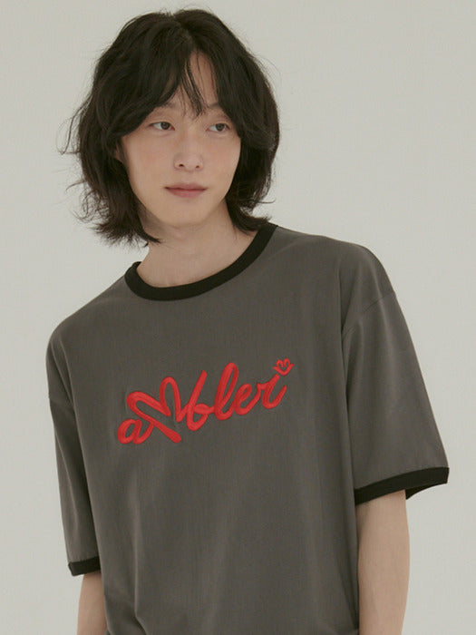 [ambler] Sensitive Ringer T-Shirts AS1212 (Dark-Gray)