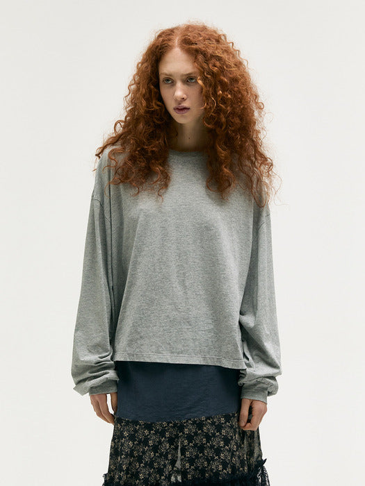 SUMMER BREEZE LONG SLEEVE_melange grey