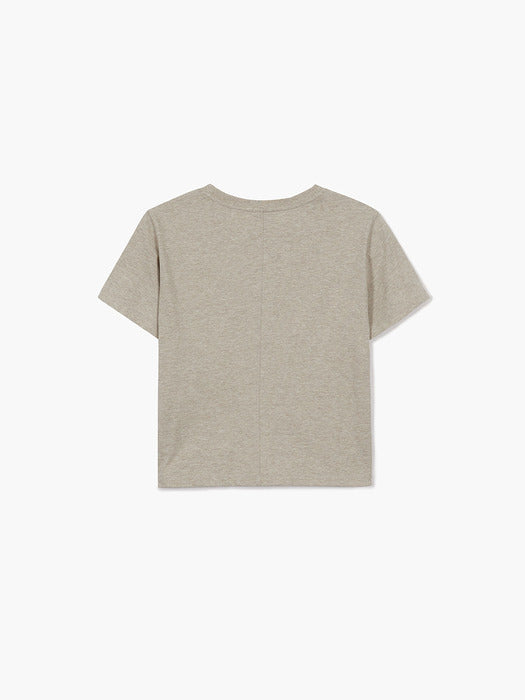 METRO CARD LACE UP T-SHIRT_beige