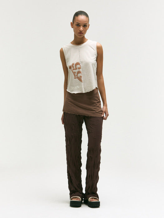 Margesherwood Printed RE Work Sleeveless beige