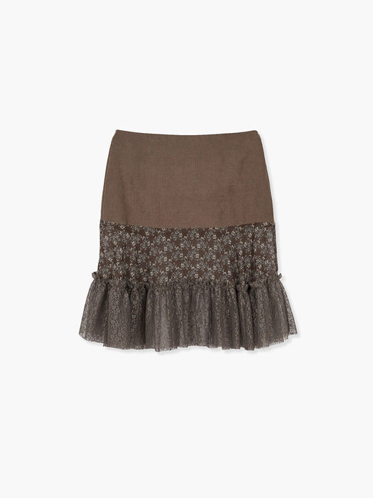 Margesherwood Vintage Flower Skirt brown