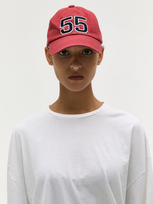 WASHED 55 BALLCAP_red
