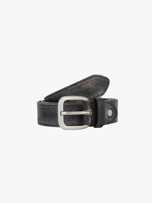 Margesherwood Ring Two Tone Leather Belt coffee
