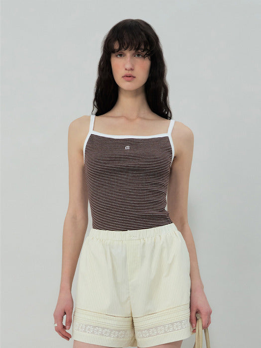 [grove] 25SS LAKE BODY SLEEVELESS (BROWN)