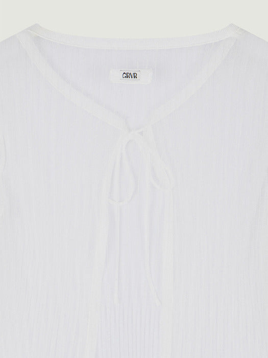 Grove 25Ss Dion Sheer Cardigan (White)