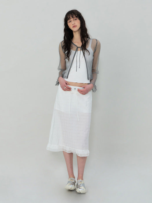 [grove] 25Ss Dion Sheer Cardigan (Grey)