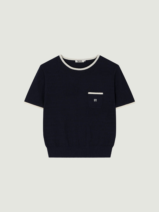 Grove 25Ss Jesse Knit Top (Navy)