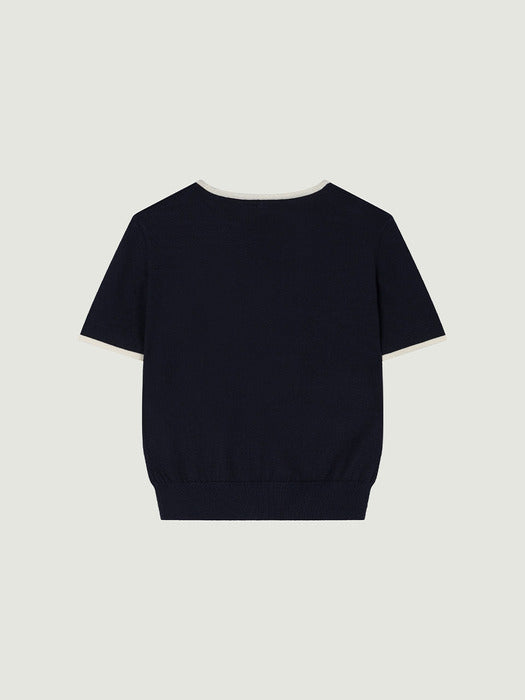 [grove] 25SS JESSE KNIT TOP (NAVY)