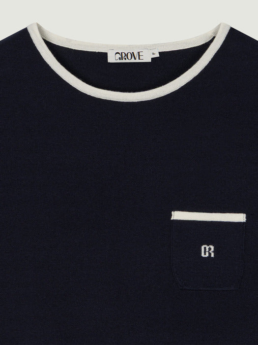 Grove 25Ss Jesse Knit Top (Navy)