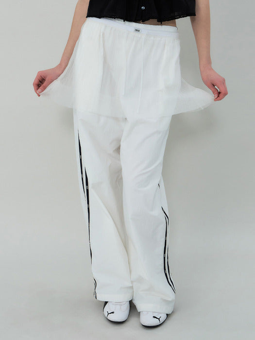 Grove 25Ss Dion Sheer Skirt (White)