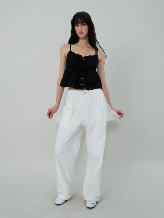 Grove 25Ss Dion Sheer Skirt (White)