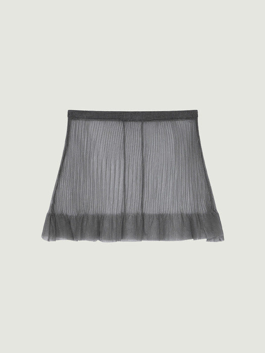 Grove 25Ss Dion Sheer Skirt (Grey)