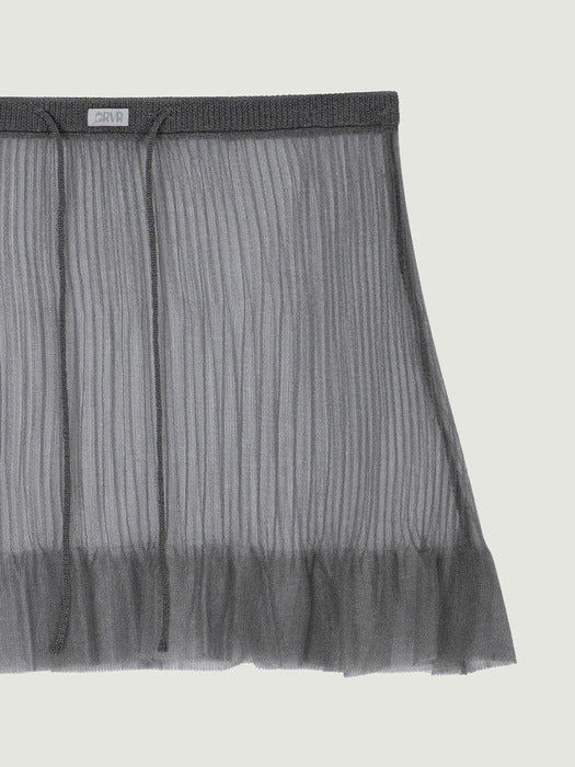 Grove 25Ss Dion Sheer Skirt (Grey)