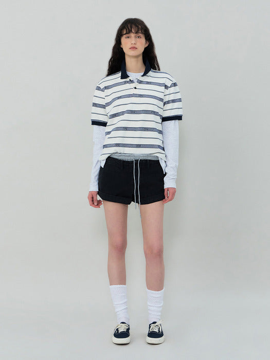 Grove 25Ss June Denim Shorts (Navy)