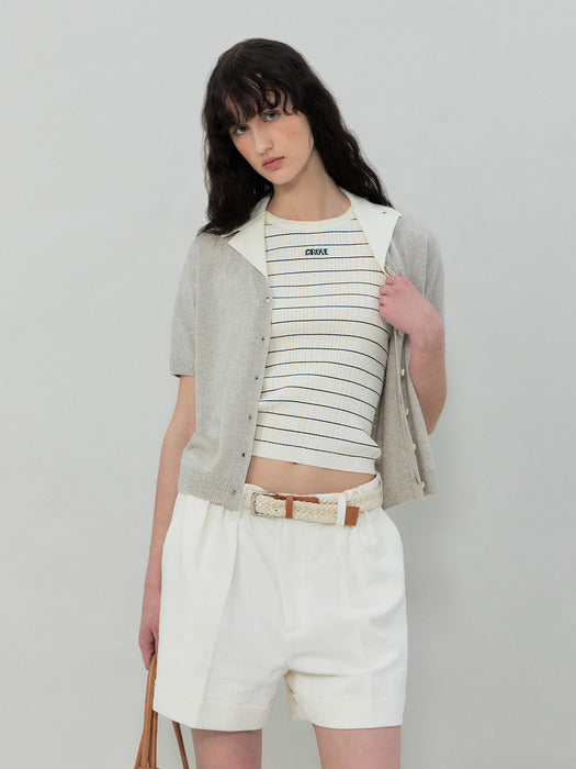 Grove 25Ss Cave Denim Shorts (Ivory)