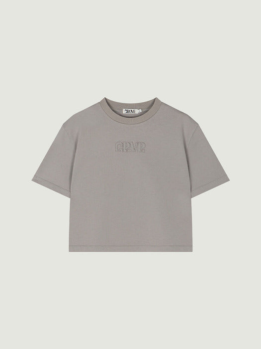 Grove 25Ss Grvr Applique T-Shirt (Light Grey)