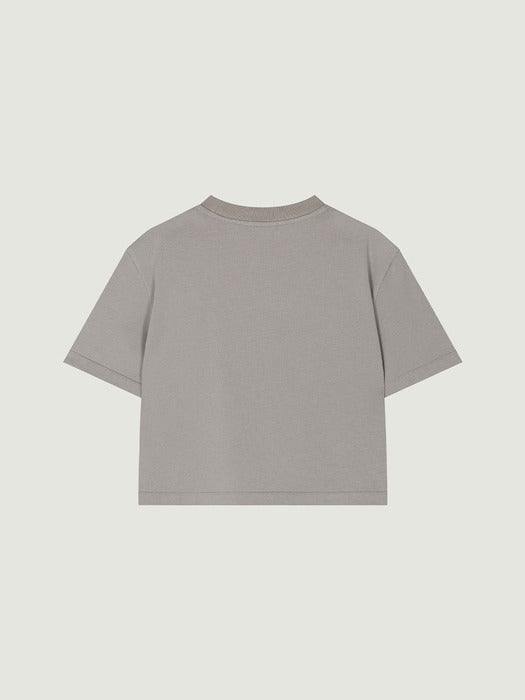 Grove 25Ss Grvr Applique T-Shirt (Light Grey)
