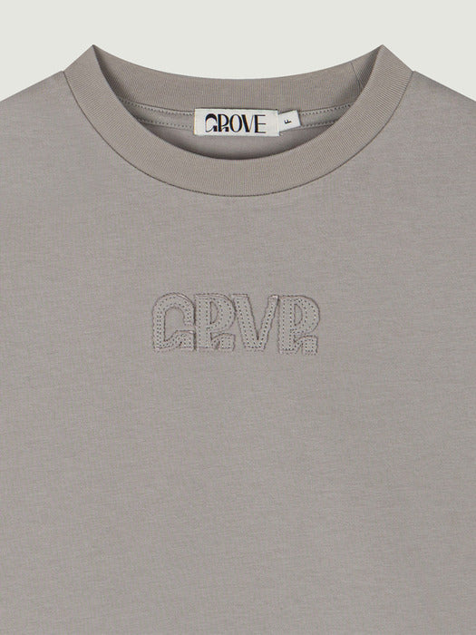 Grove 25Ss Grvr Applique T-Shirt (Light Grey)