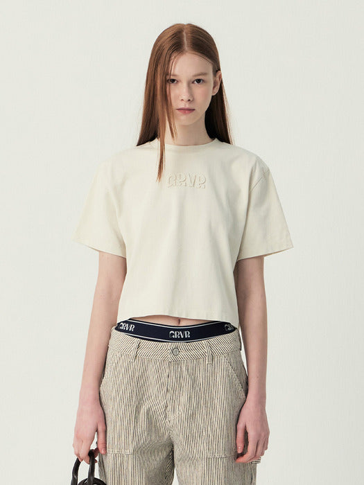 Grove 25Ss Grvr Applique T-Shirt (Ivory)
