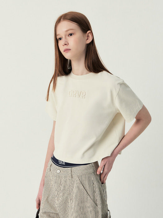 Grove 25Ss Grvr Applique T-Shirt (Ivory)