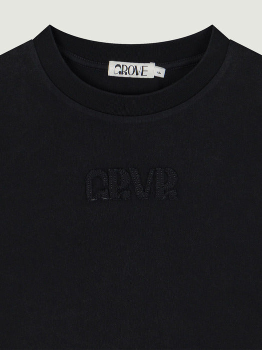 Grove 25Ss Grvr Applique T-Shirt (Black)