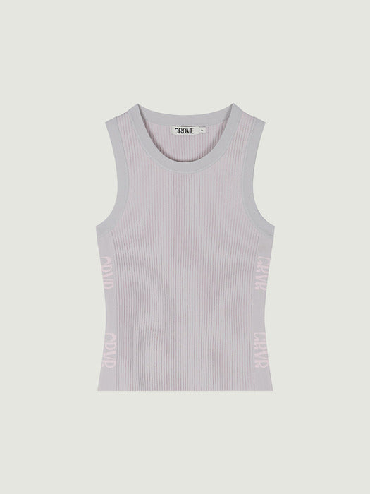 Grove 25Ss Remi Rib Sleeveless Knit (Pink)