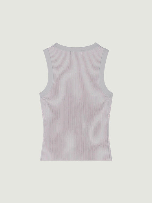 Grove 25Ss Remi Rib Sleeveless Knit (Pink)