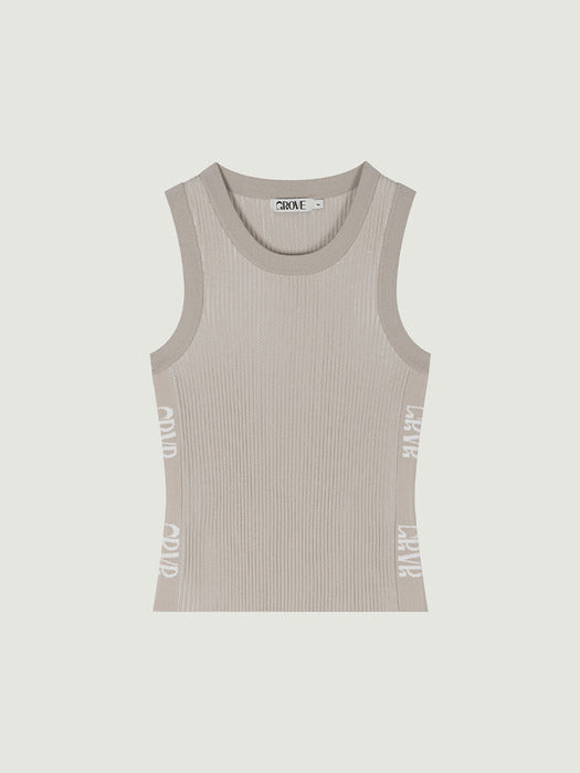 Grove 25Ss Remi Rib Sleeveless Knit (Beige)