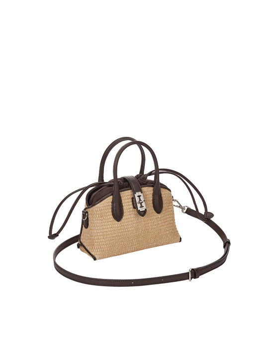 Vunque Toque Raffia Hermit Cross S Brown